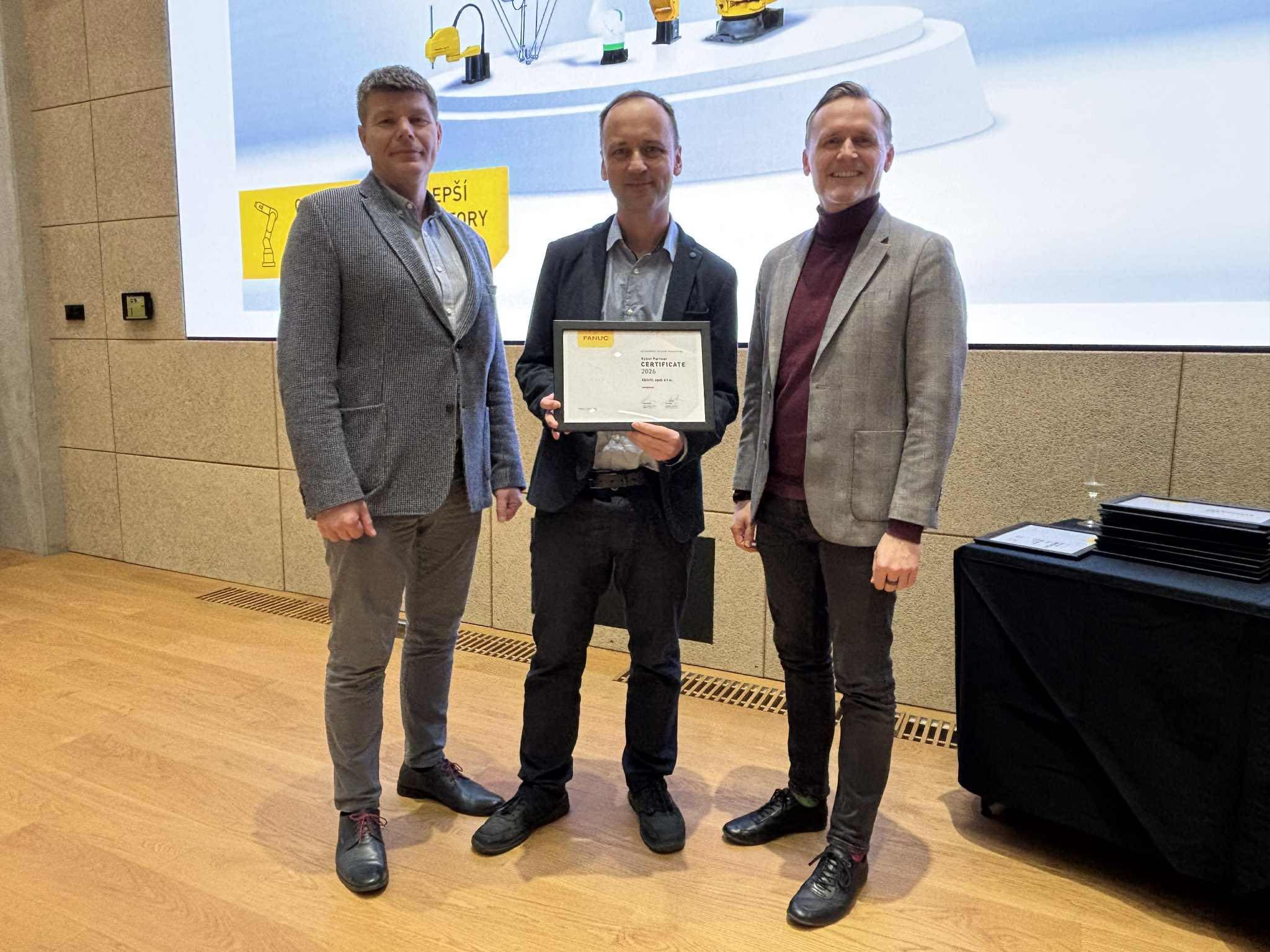       
          Certifikát významného integrátora robotů FANUC🤖🦾
      